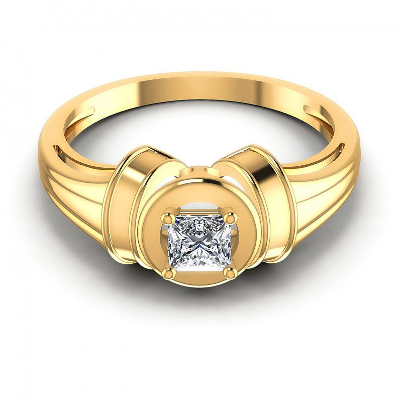 Princess Diamonds 0.35CT Solitaire Ring in 14KT Yellow Gold