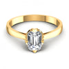 Emerald Diamonds 0.26CT Solitaire Ring in 14KT Yellow Gold