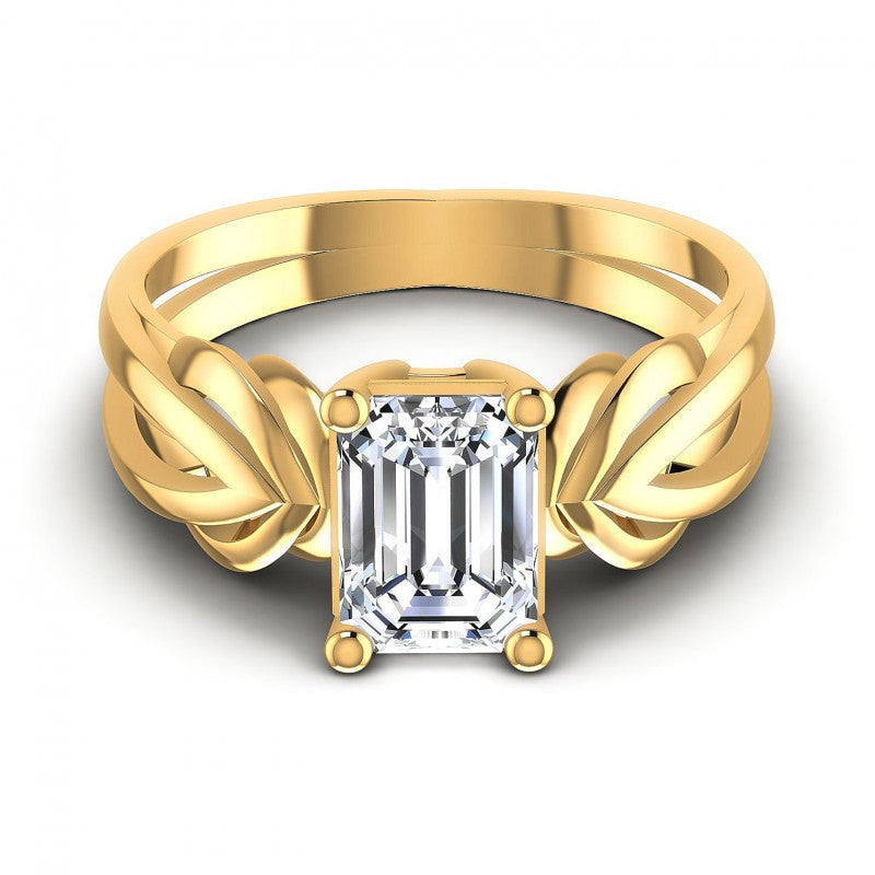 Emerald Diamonds 0.35CT Solitaire Ring in 14KT Yellow Gold