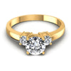 Round Diamonds 0.80CT Three Stone Ring in 14KT Yellow Gold