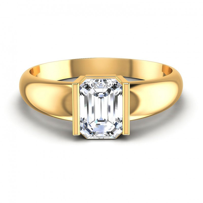 Emerald Diamonds 0.35CT Solitaire Ring in 14KT Yellow Gold