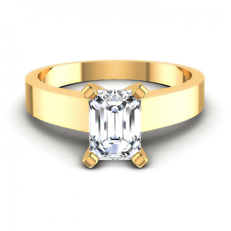 Emerald Diamonds 0.35CT Solitaire Ring in 14KT Yellow Gold