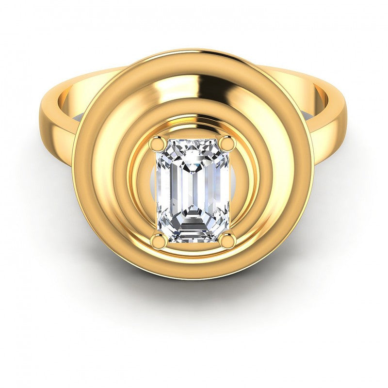 Emerald Diamonds 0.35CT Solitaire Ring in 14KT Yellow Gold