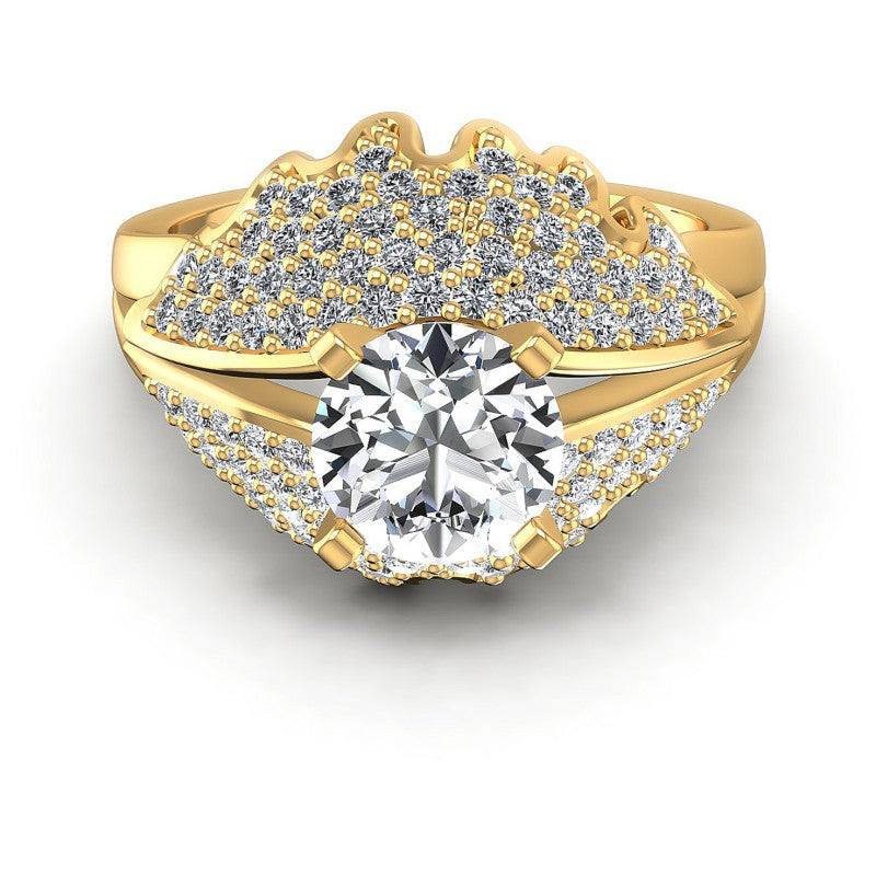 Round Diamonds 1.00CT Engagement Ring in 14KT Yellow Gold