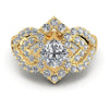 Princess and Round Diamonds 1.20CT Engagement Ring in 14KT Yellow Gold