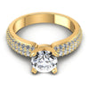 Round Diamonds 0.90CT Engagement Ring in 14KT Yellow Gold