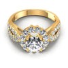 Round Diamonds 1.40CT Halo Ring in 14KT Yellow Gold