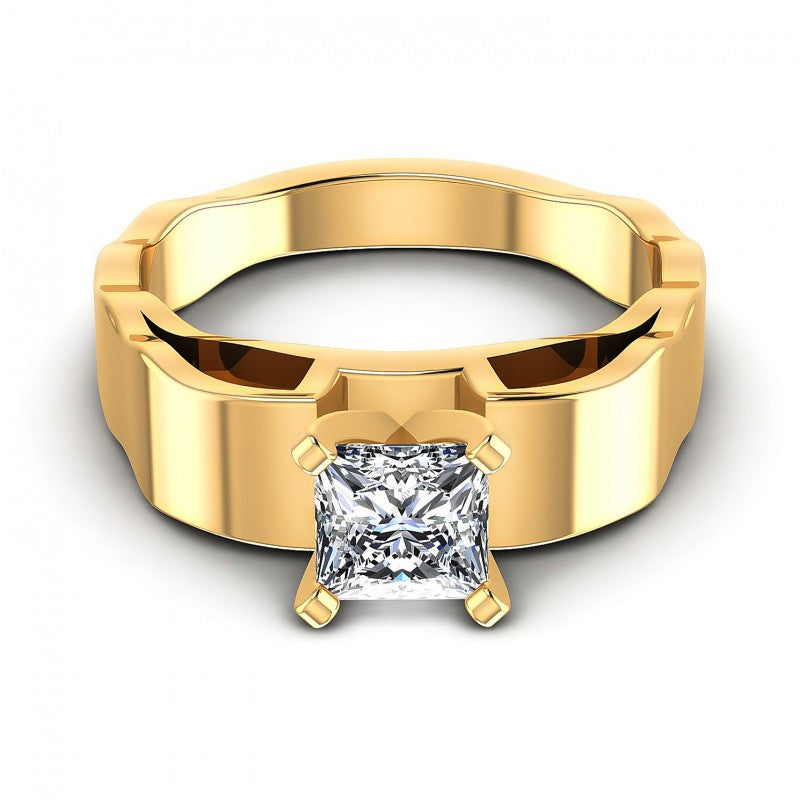 Princess Diamonds 0.35CT Solitaire Ring in 14KT Yellow Gold