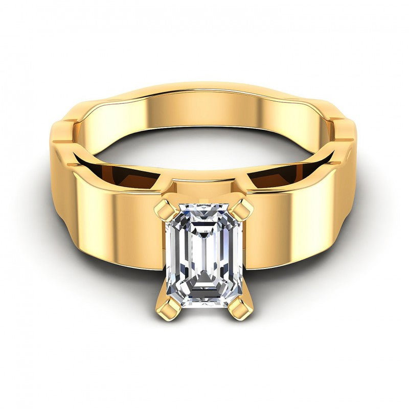 Emerald Diamonds 0.35CT Solitaire Ring in 14KT Yellow Gold