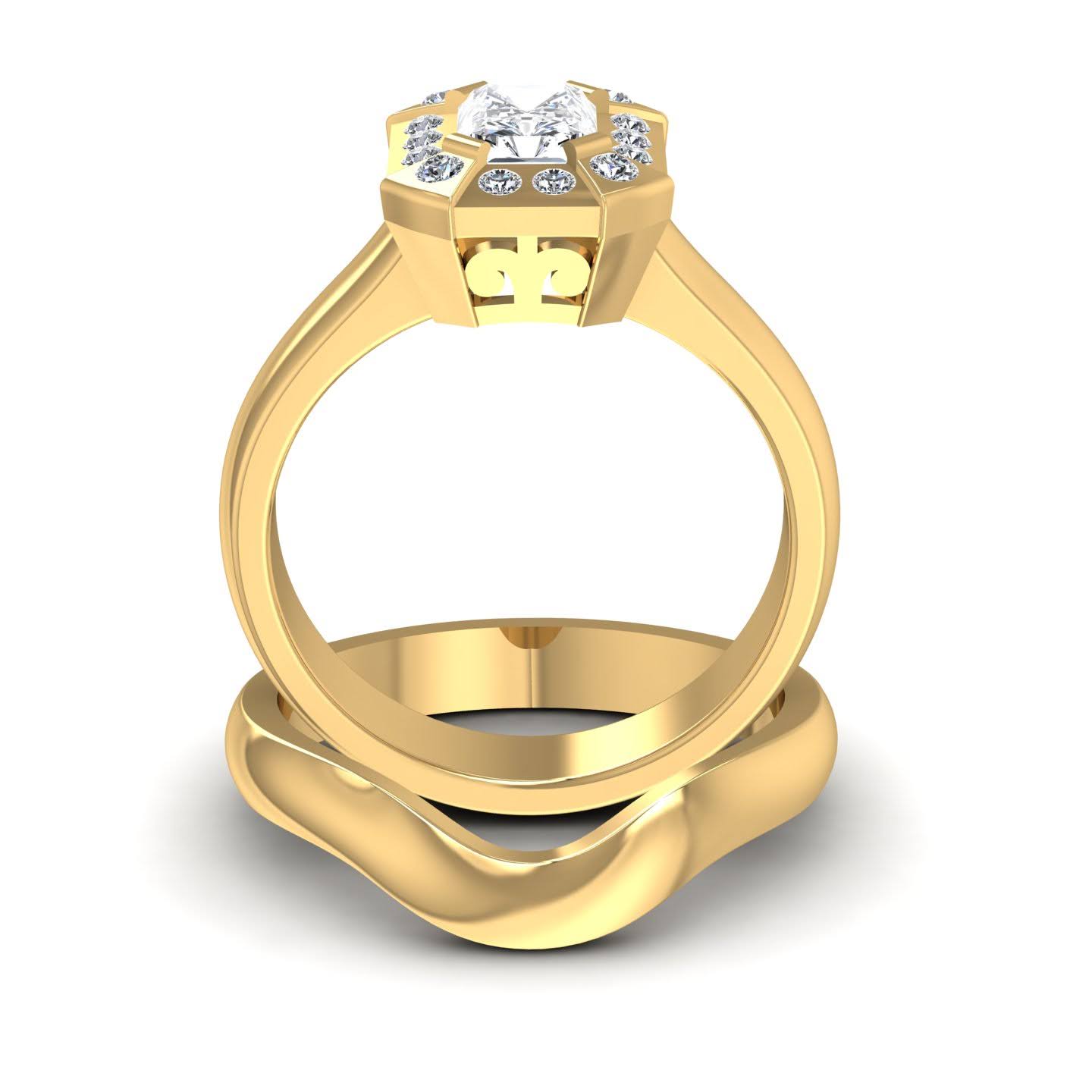 Bridal Sets 0.51-1.66CT Round & Radiant Cut Diamonds