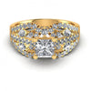 Princess and Round and Marquise Diamonds 1.25CT Engagement Ring in 14KT Yellow Gold