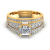 Princess and Round Diamonds 1.60CT Engagement Ring in 14KT Yellow Gold