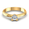 Round Diamonds 0.35CT Solitaire Ring in 14KT Yellow Gold