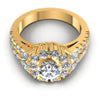 Round and Marquise Diamonds 1.45CT Halo Ring in 14KT Yellow Gold