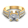 Princess and Round Diamonds 1.45CT Engagement Ring in 14KT Yellow Gold