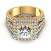 Round Diamonds 1.55CT Halo Ring in 14KT Yellow Gold