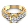 Princess and Round Diamonds 1.35CT Engagement Ring in 14KT Yellow Gold