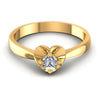 Round Diamonds 0.20CT Solitaire Ring in 14KT Yellow Gold