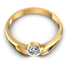Round Cut Diamonds Solitaire Ring in 14KT Yellow Gold
