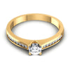 Round Cut Diamonds Engagement Ring in 14KT Yellow Gold
