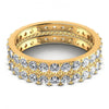 Round Cut Diamonds Eternity Ring in 14KT Yellow Gold