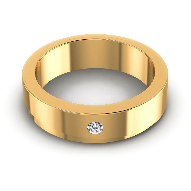 Round Cut Diamonds Mens Ring in 14KT Yellow Gold