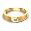 Princess Cut Diamonds Mens Ring in 14KT Yellow Gold