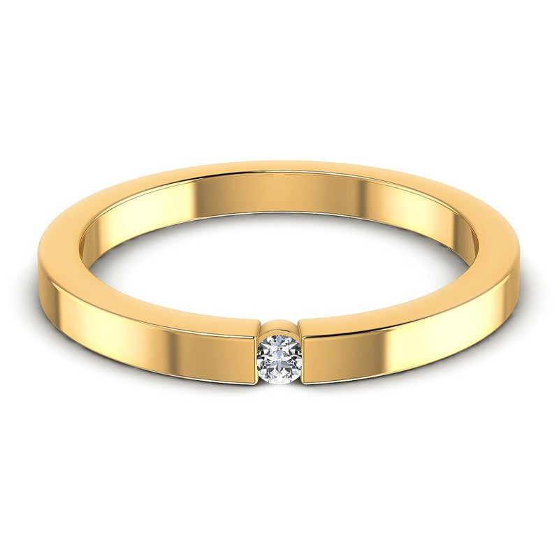 Round Cut Diamonds Mens Ring in 14KT Yellow Gold