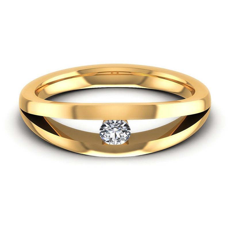 Round Cut Diamonds Mens Ring in 14KT Yellow Gold