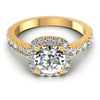 Round Diamonds 1.25CT Halo Ring in 14KT Yellow Gold