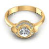 Round Diamonds 0.45CT Halo Ring in 14KT Yellow Gold