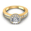 Round Diamonds 0.75CT Halo Ring in 14KT Yellow Gold