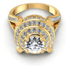 Round Diamonds 1.60CT Halo Ring in 14KT Yellow Gold
