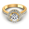 Round Diamonds 1.00CT Halo Ring in 14KT Yellow Gold