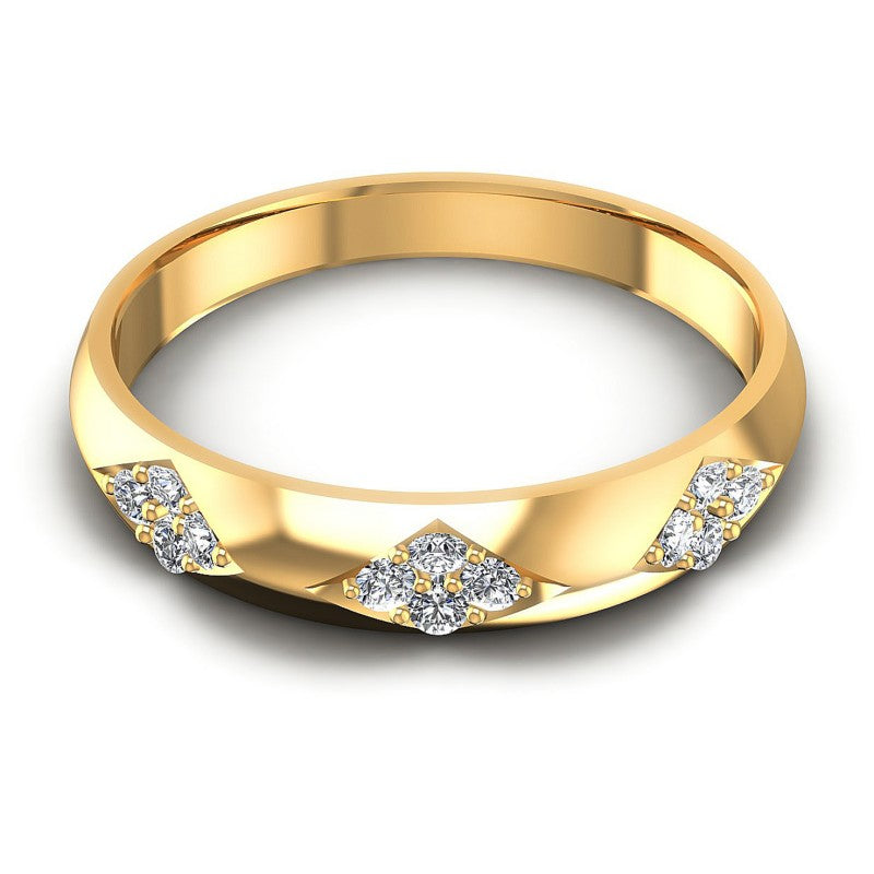 Round Diamonds 0.25CT Diamonds Wedding Band in 14KT Yellow Gold