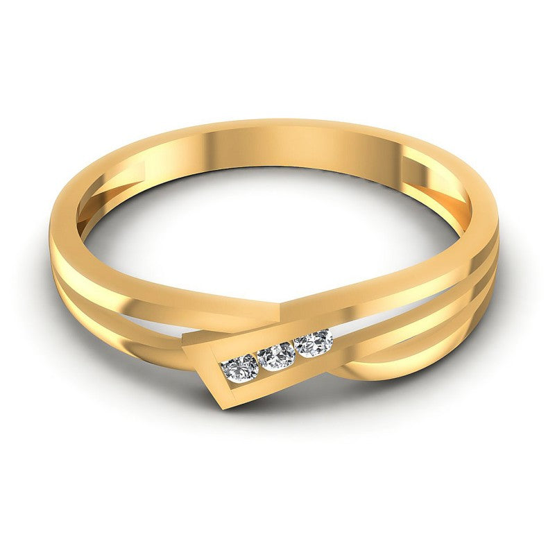 Round Diamonds 0.05CT Diamonds Wedding Band in 14KT Yellow Gold