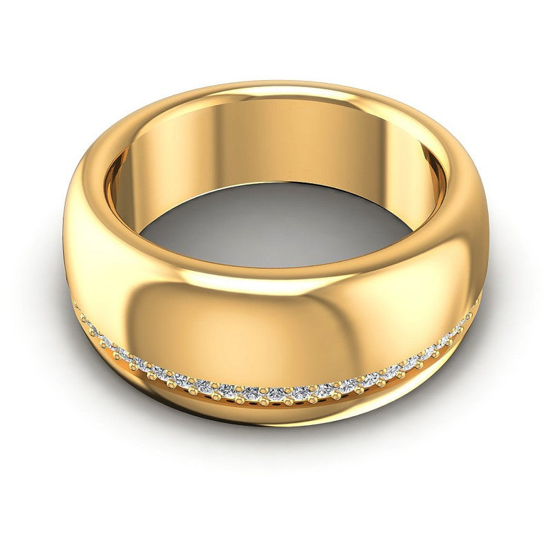 Round Diamonds 0.25CT Diamonds Wedding Band in 14KT Yellow Gold