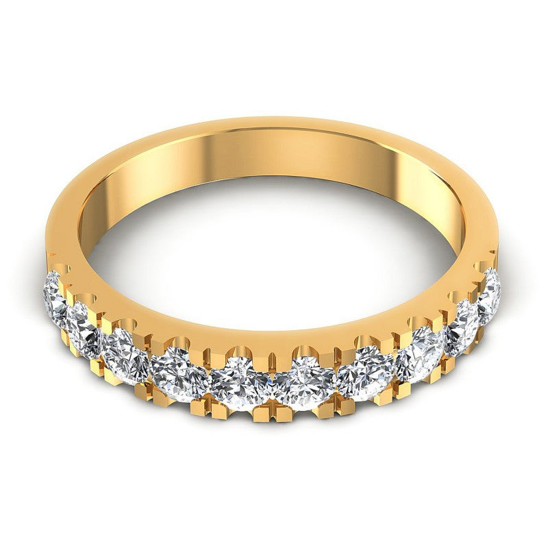 Round Diamonds 1.00CT Diamonds Wedding Band in 14KT Yellow Gold