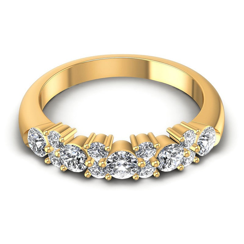 Round Diamonds 0.95CT Diamonds Wedding Band in 14KT Yellow Gold