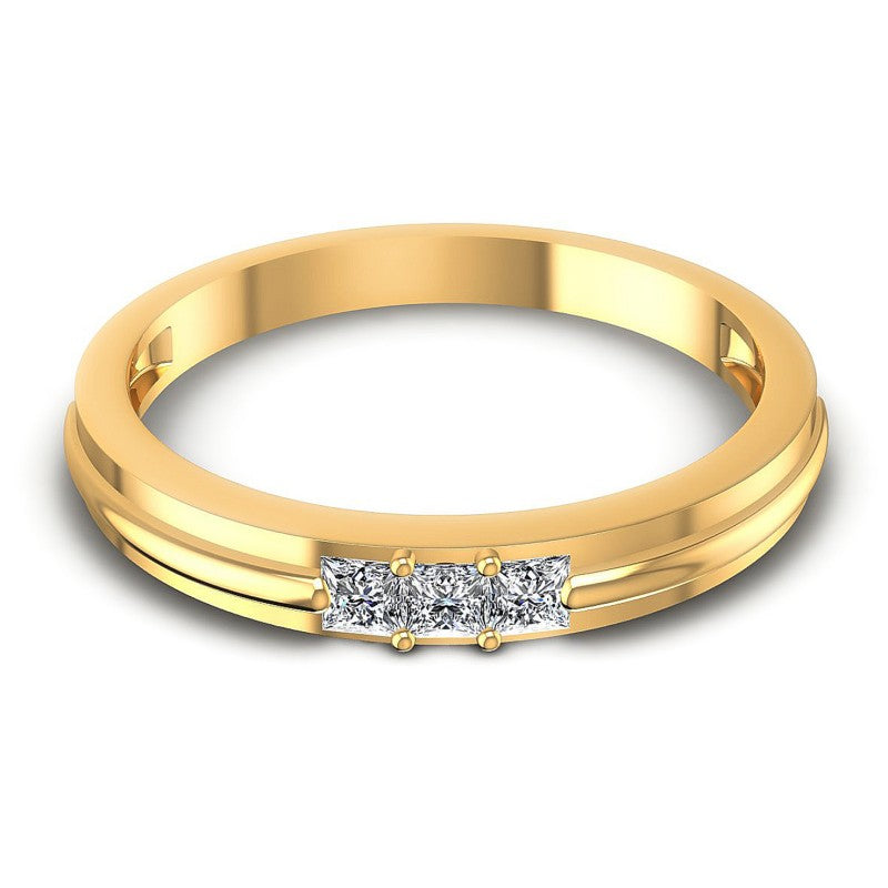Princess Diamonds 0.15CT Diamonds Wedding Band in 14KT Yellow Gold