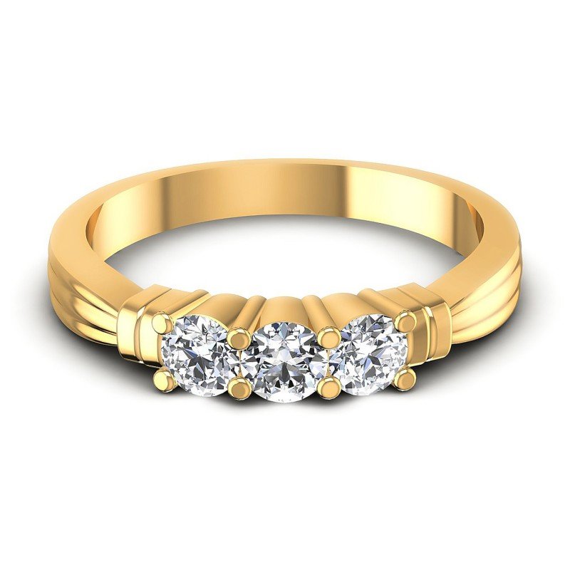 Round Diamonds 0.50CT Diamonds Wedding Band in 14KT Yellow Gold