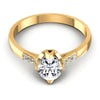 Round and Oval Diamonds 0.50CT Engagement Ring in 14KT Yellow Gold