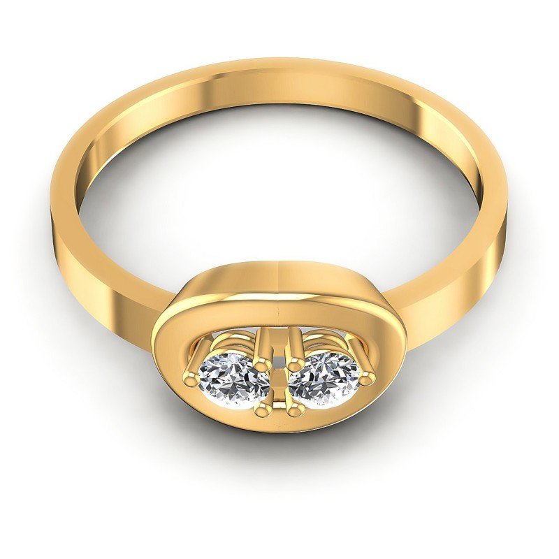 Round Diamonds 0.20CT Fashion Ring in 14KT Yellow Gold