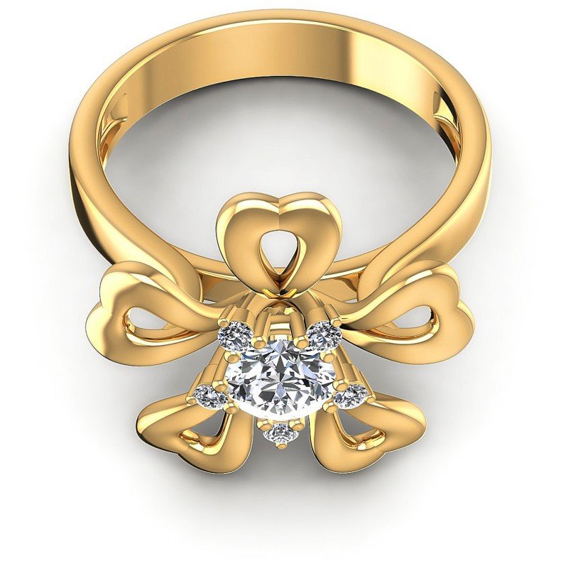 Round Diamonds 0.50CT Fashion Ring in 14KT Yellow Gold