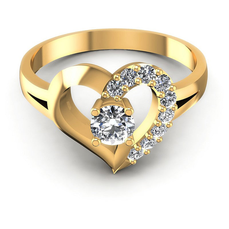 Round Diamonds 0.45CT Fashion Ring in 14KT Yellow Gold