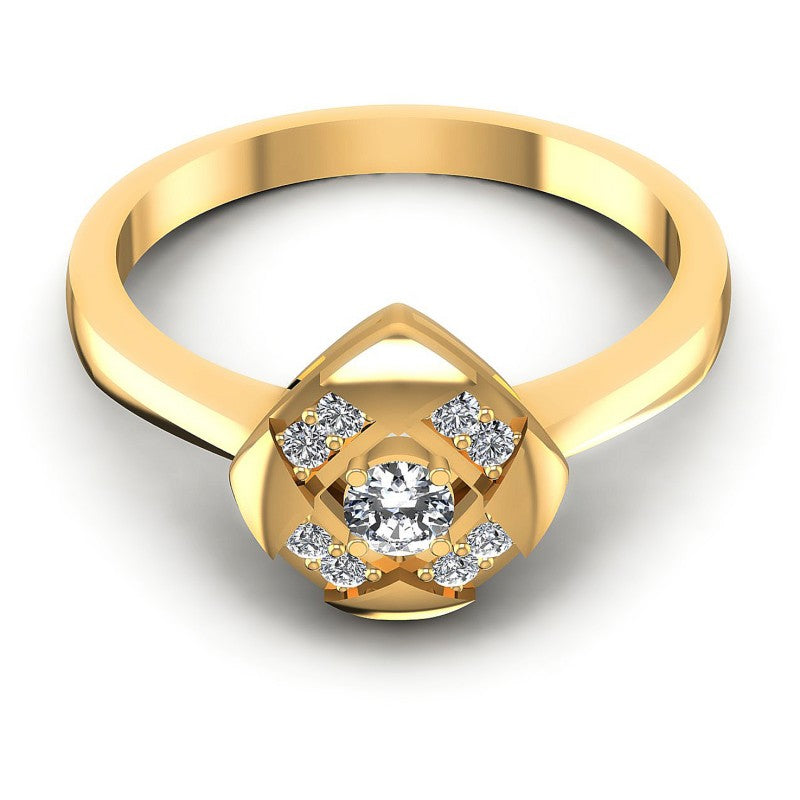 Round Diamonds 0.25CT Fashion Ring in 14KT Yellow Gold