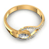 Round and Pear Diamonds 0.40CT Fashion Ring in 14KT Yellow Gold