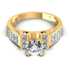 Princess and Round Diamonds 1.15CT Engagement Ring in 14KT Yellow Gold