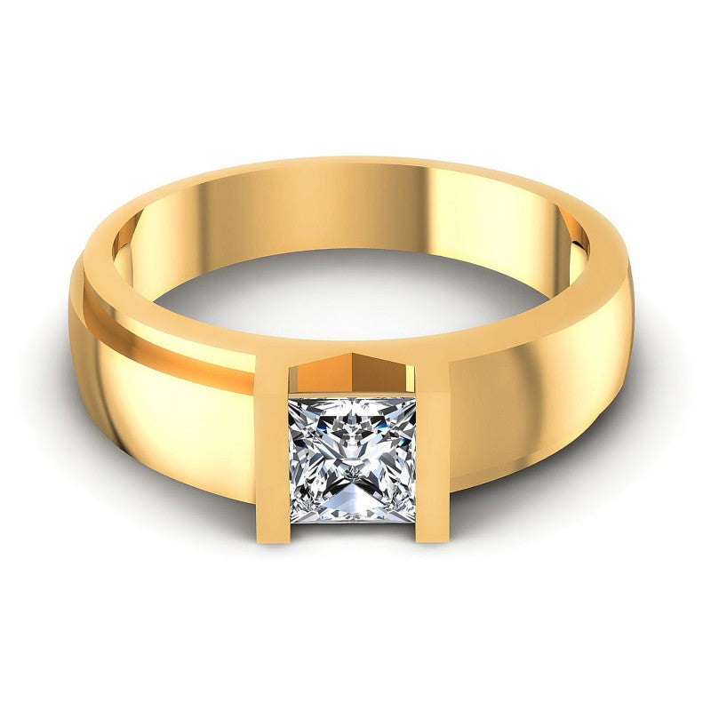 Princess Diamonds 0.35CT Solitaire Ring in 14KT Yellow Gold