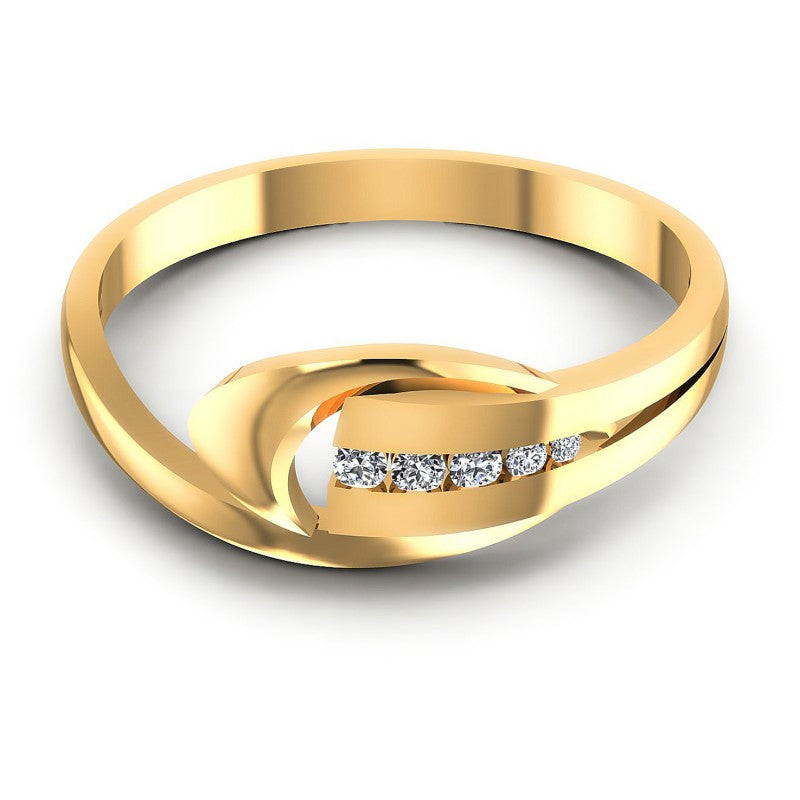 Round Diamonds 0.15CT Diamonds Wedding Band in 14KT Yellow Gold